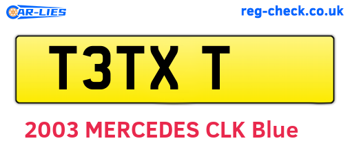 T3TXT are the vehicle registration plates.
