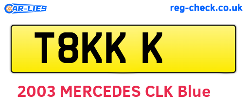 T8KKK are the vehicle registration plates.