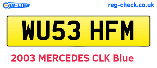 WU53HFM are the vehicle registration plates.