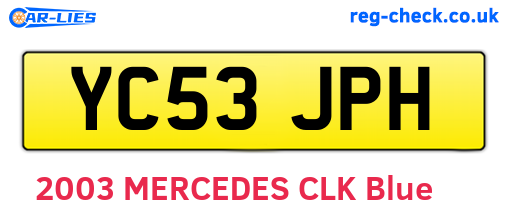 YC53JPH are the vehicle registration plates.