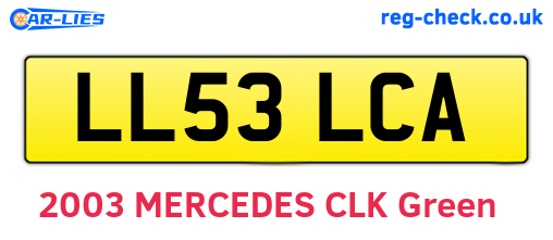 LL53LCA are the vehicle registration plates.