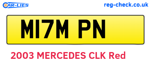 M17MPN are the vehicle registration plates.