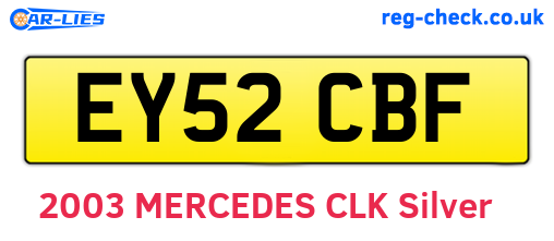 EY52CBF are the vehicle registration plates.