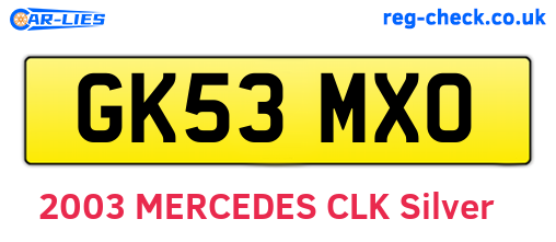 GK53MXO are the vehicle registration plates.