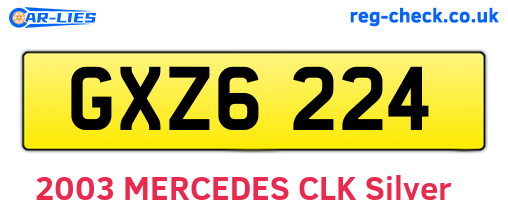 GXZ6224 are the vehicle registration plates.