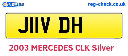 J11VDH are the vehicle registration plates.