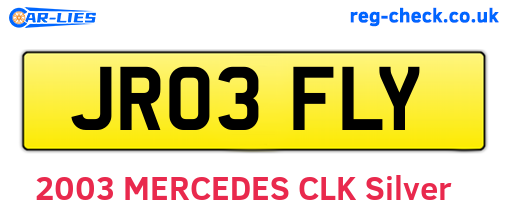 JR03FLY are the vehicle registration plates.