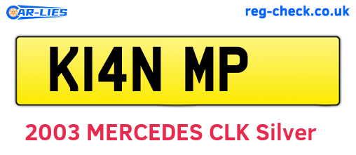 K14NMP are the vehicle registration plates.