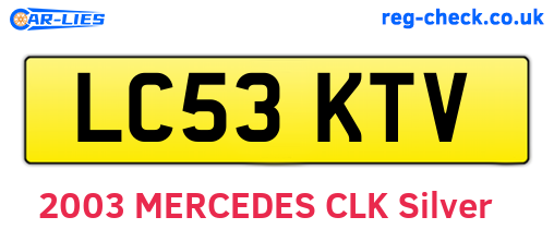 LC53KTV are the vehicle registration plates.