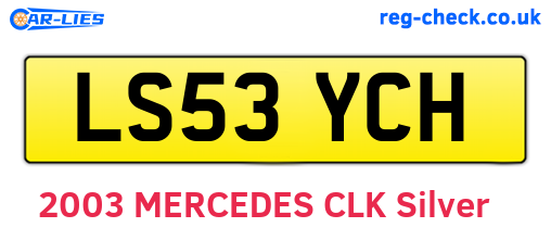 LS53YCH are the vehicle registration plates.