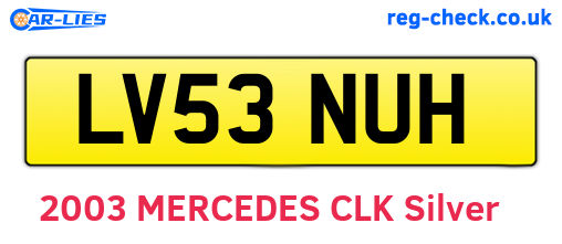 LV53NUH are the vehicle registration plates.