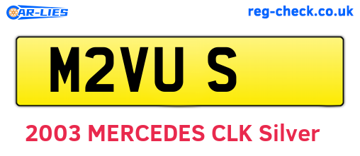 M2VUS are the vehicle registration plates.