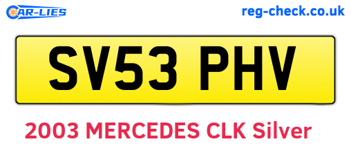 SV53PHV are the vehicle registration plates.