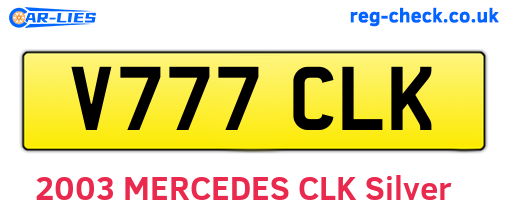 V777CLK are the vehicle registration plates.