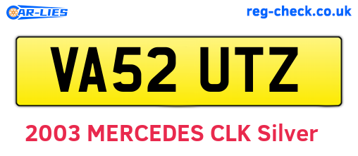 VA52UTZ are the vehicle registration plates.