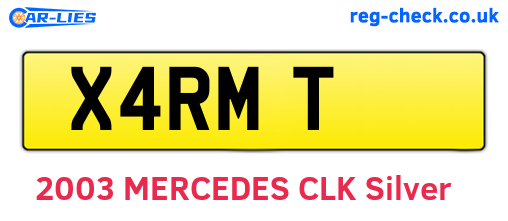 X4RMT are the vehicle registration plates.