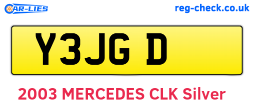 Y3JGD are the vehicle registration plates.