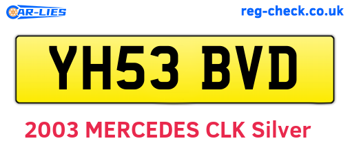 YH53BVD are the vehicle registration plates.