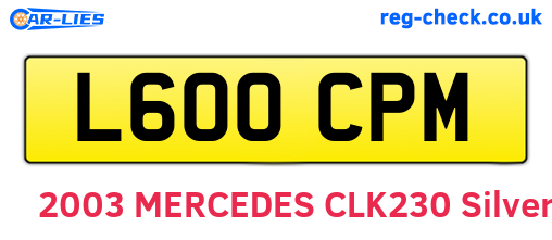 L600CPM are the vehicle registration plates.