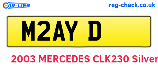 M2AYD are the vehicle registration plates.
