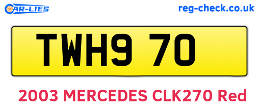 TWH970 are the vehicle registration plates.