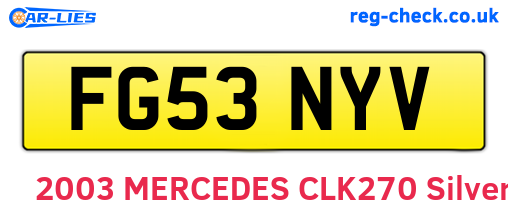 FG53NYV are the vehicle registration plates.