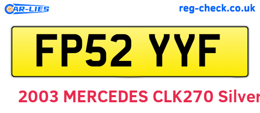 FP52YYF are the vehicle registration plates.
