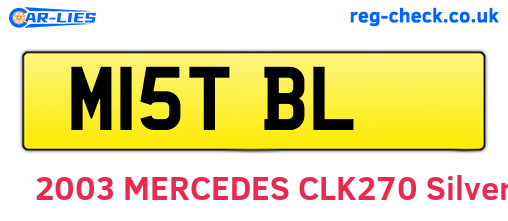 M15TBL are the vehicle registration plates.