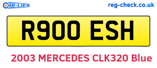 R900ESH are the vehicle registration plates.