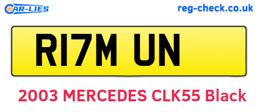 R17MUN are the vehicle registration plates.