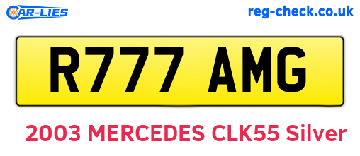 R777AMG are the vehicle registration plates.