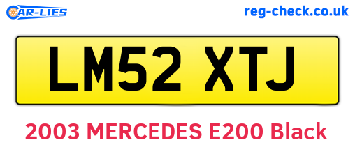 LM52XTJ are the vehicle registration plates.