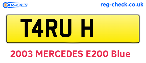 T4RUH are the vehicle registration plates.