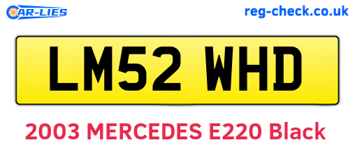 LM52WHD are the vehicle registration plates.