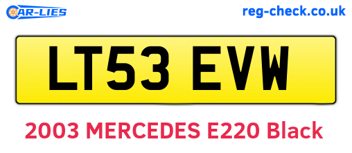 LT53EVW are the vehicle registration plates.