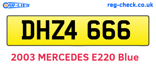 DHZ4666 are the vehicle registration plates.