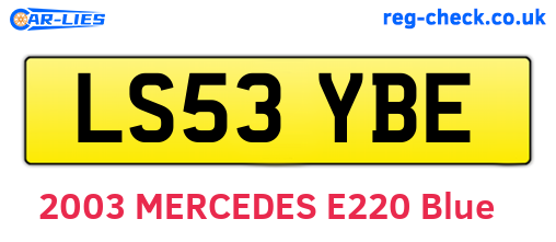 LS53YBE are the vehicle registration plates.