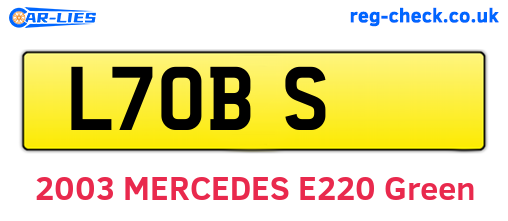 L7OBS are the vehicle registration plates.