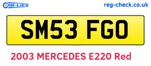 SM53FGO are the vehicle registration plates.