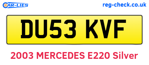 DU53KVF are the vehicle registration plates.