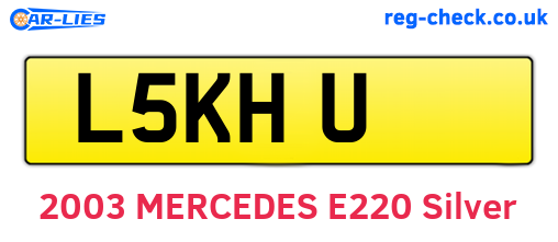 L5KHU are the vehicle registration plates.
