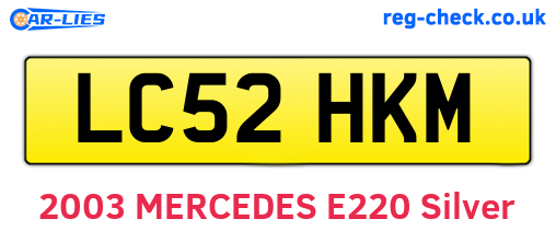 LC52HKM are the vehicle registration plates.