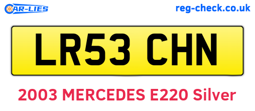 LR53CHN are the vehicle registration plates.