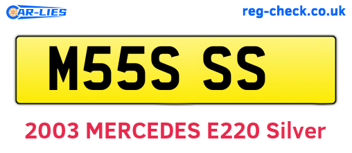 M55SSS are the vehicle registration plates.