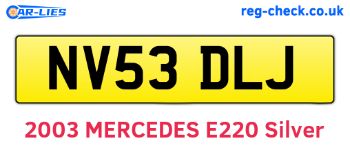 NV53DLJ are the vehicle registration plates.