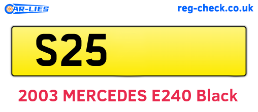S25 are the vehicle registration plates.