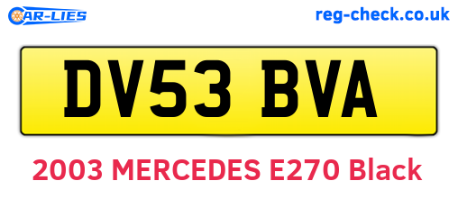 DV53BVA are the vehicle registration plates.