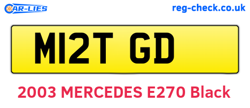 M12TGD are the vehicle registration plates.