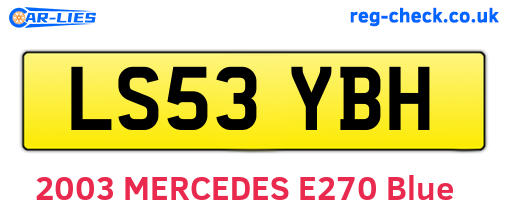 LS53YBH are the vehicle registration plates.