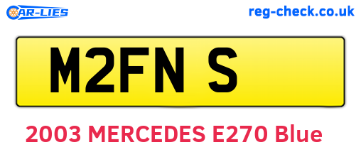 M2FNS are the vehicle registration plates.